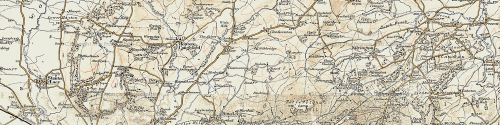 Old map of Cleestanton in 1901-1902