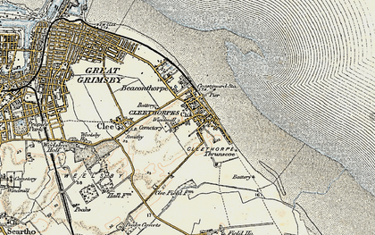 Old map of Cleethorpes in 1903-1908