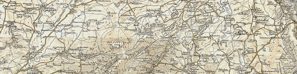 Old map of Cleeton St Mary in 1901-1902