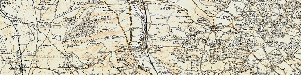 Old map of Burntwood in 1897-1900