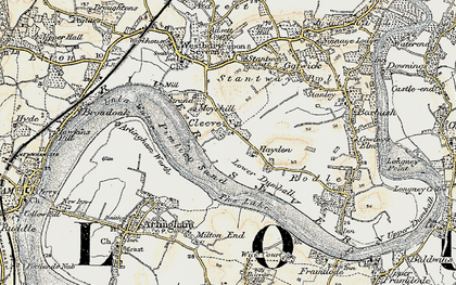 Old map of Cleeve in 1898-1900