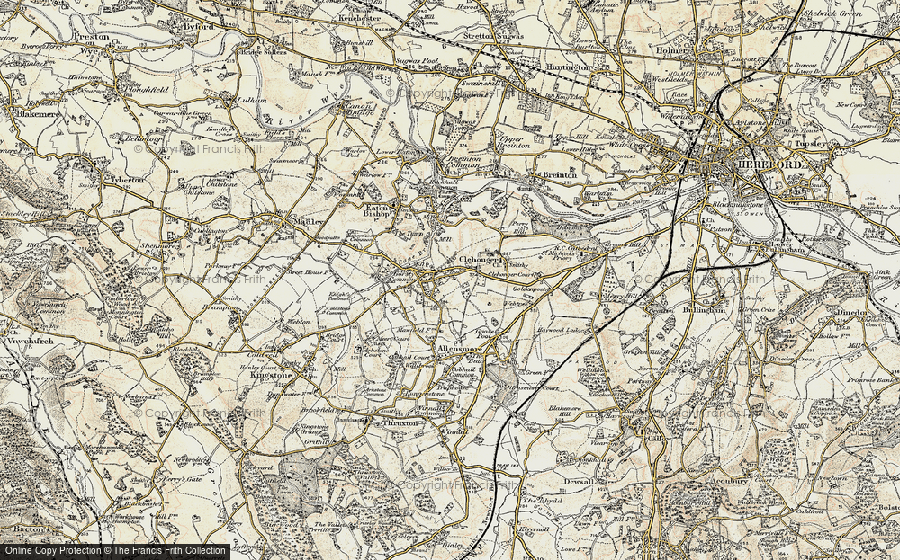 Old Map of Clehonger, 1900-1901 in 1900-1901