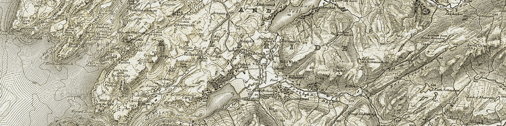 Old map of Balinoe in 1906-1907