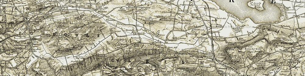 Old map of Wood of Coldrain in 1904-1908