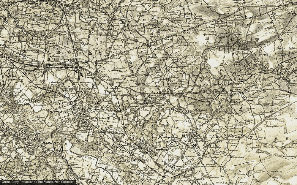 Old Map of Historic Map covering Whitecraighead in 1904-1905