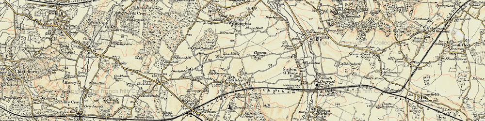 Old map of Clement Street in 1897-1898