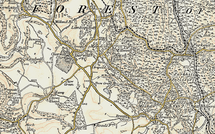 Old map of Clements End in 1899-1900