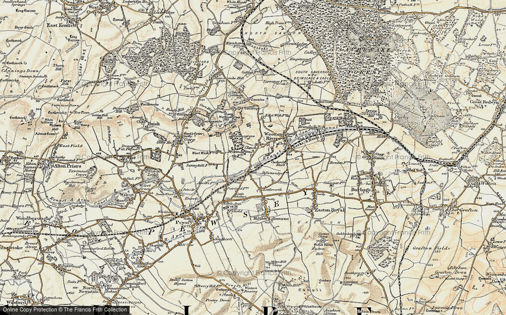 Old Map of Clench, 1897-1899 in 1897-1899