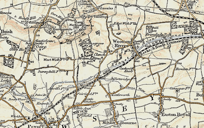 Old map of Clench in 1897-1899