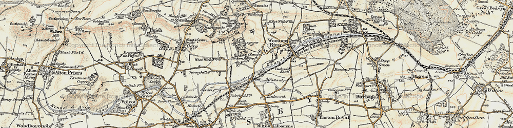 Old map of Broomsgrove Wood in 1897-1899