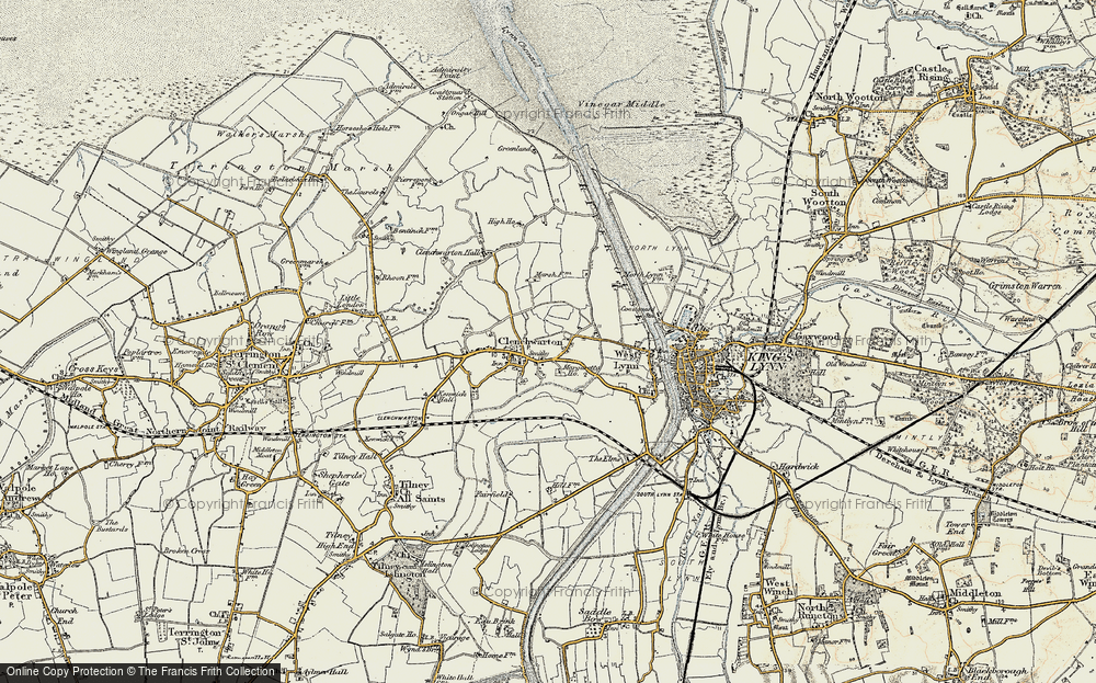 Old Map of Clenchwarton, 1901-1902 in 1901-1902