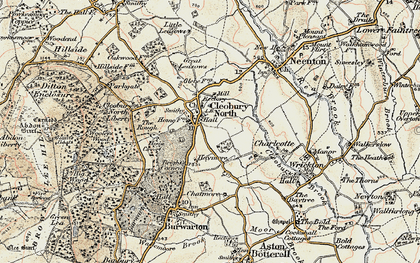 Old map of Cleobury North in 1902