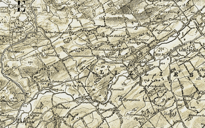 Old map of Clerklands in 1901-1904