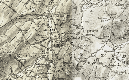 Old map of Braidhaugh in 1901-1904