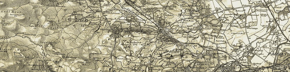 Old map of Auchencloich in 1905-1906