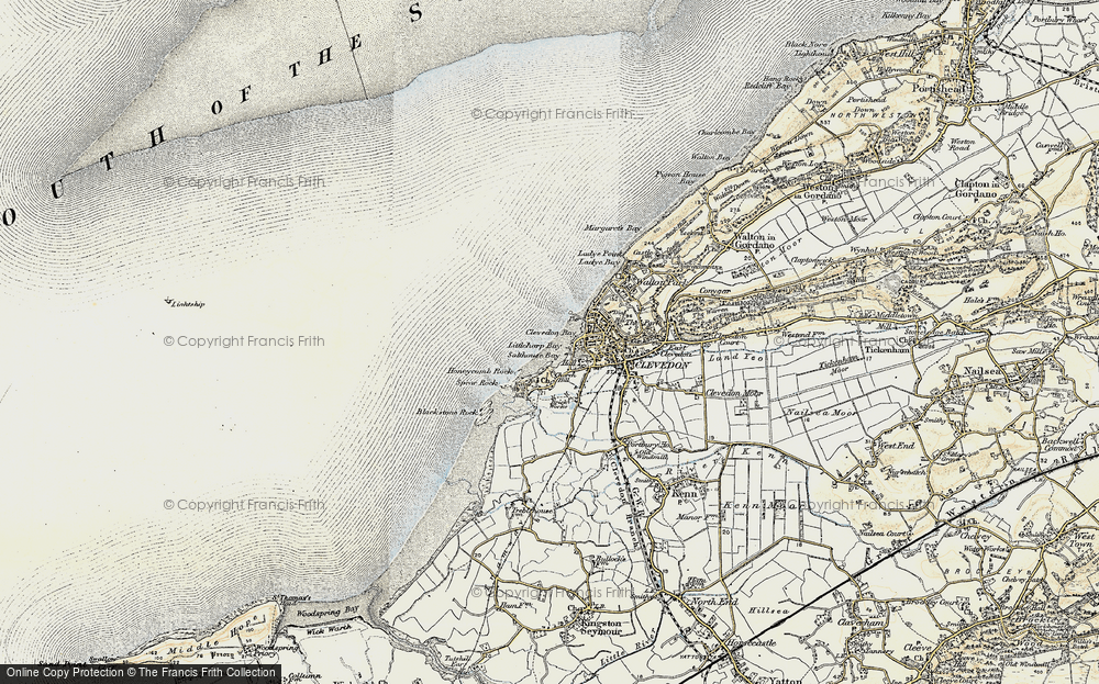 Old Map of Clevedon, 1899 in 1899