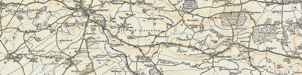 Old map of Cleverton in 1898-1899