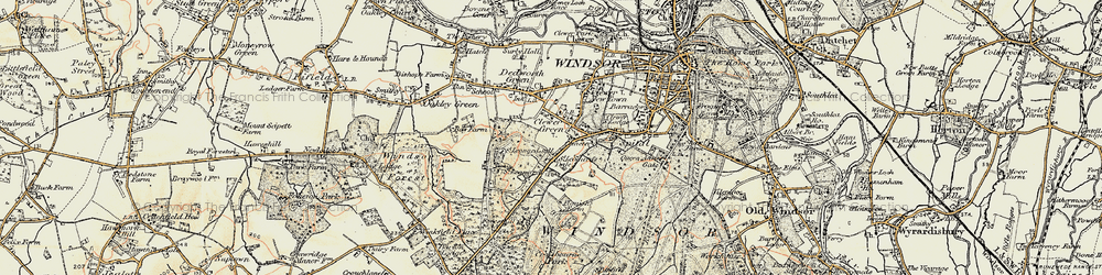 Old map of Clewer Green in 1897-1909