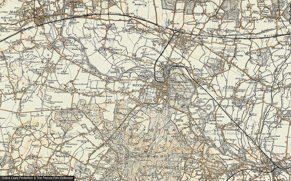 Old Map of Clewer New Town, 1897-1909 in 1897-1909