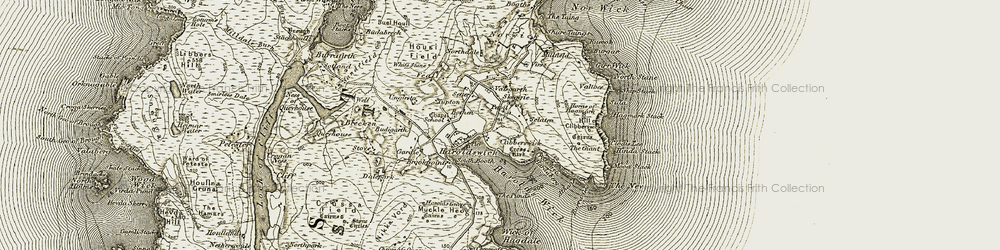 Old map of Athans in 1912