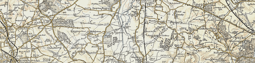 Old map of Birmingham & Fazeley Canal in 1901-1902