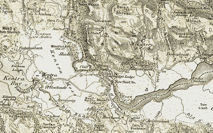 Old map of Cliff in 1906-1908