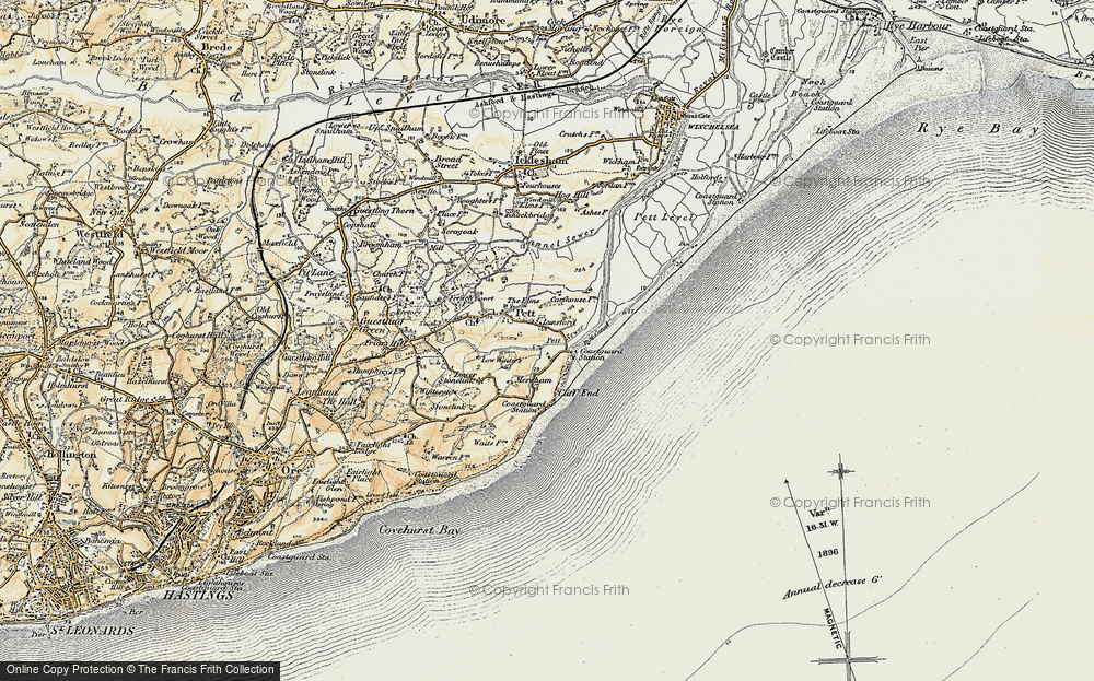 Old Map of Cliff End, 1898 in 1898