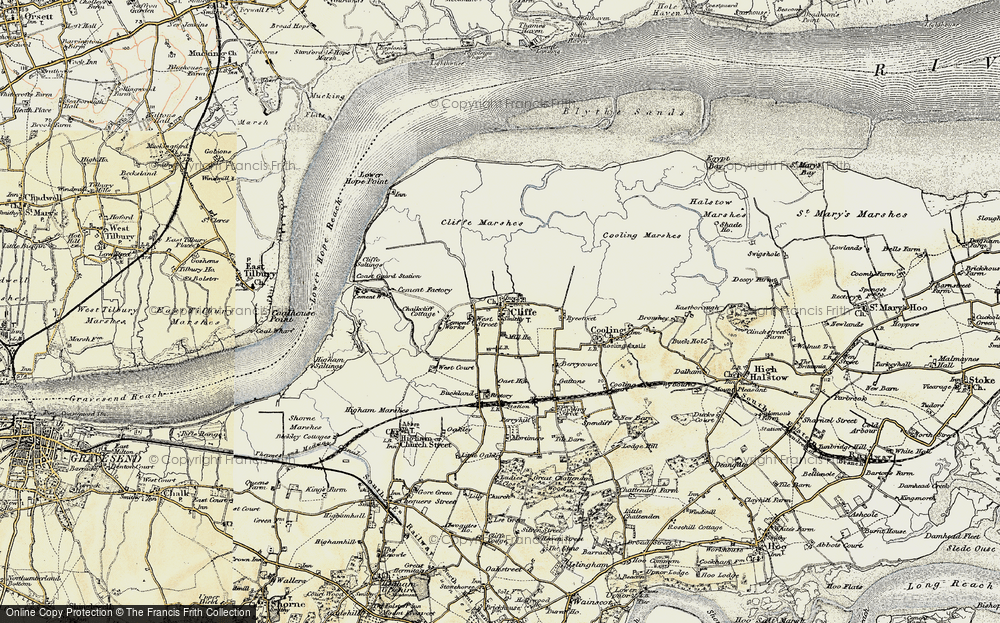 Old Map of Cliffe, 1897-1898 in 1897-1898