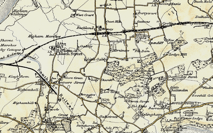 Old map of Cliffe Woods in 1897-1898