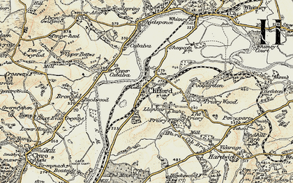 Old map of Clifford in 1900-1902