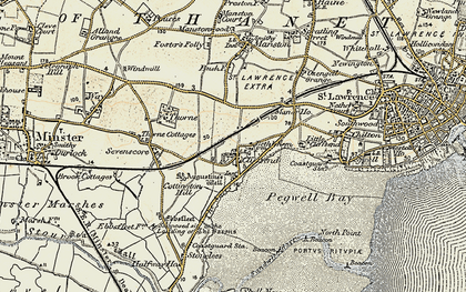 Old map of Cliffs End in 1898-1899