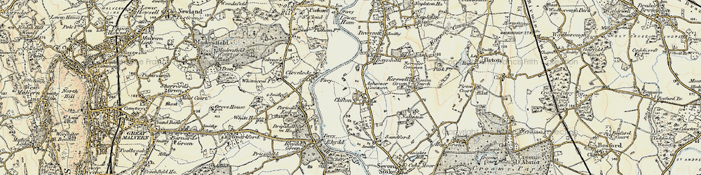 Old map of Clifton in 1899-1901