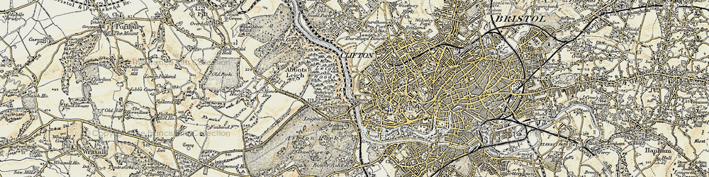Old map of Clifton in 1899