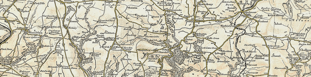 Old map of Clifton in 1900