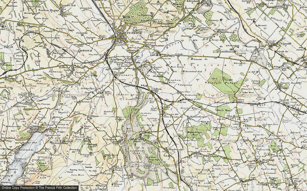 Old Map of Historic Map covering Buckholme Wood in 1901-1904