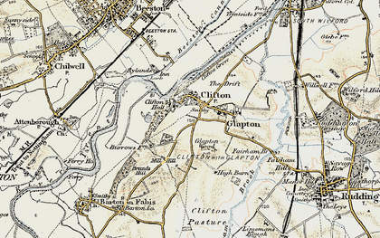 Old map of Brands Hill in 1902-1903