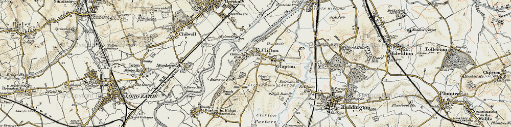 Old map of Brands Hill in 1902-1903