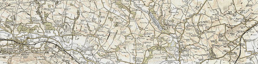 Old map of Weston Moor in 1903-1904