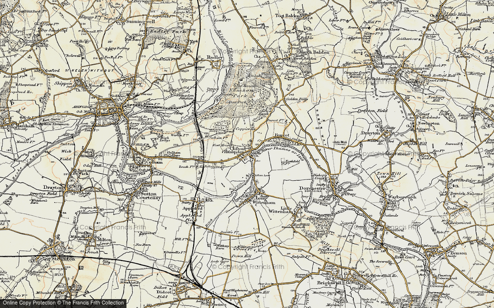 Old Map of Clifton Hampden, 1897-1899 in 1897-1899