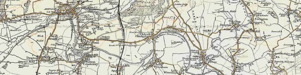 Old map of Clifton Hampden in 1897-1899