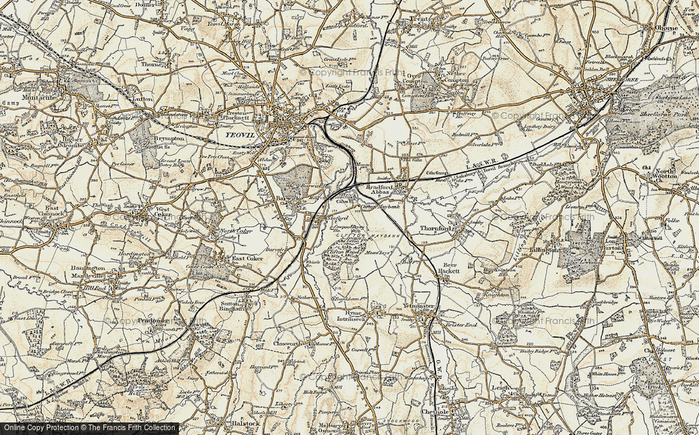 Old Map of Clifton Maybank, 1899 in 1899