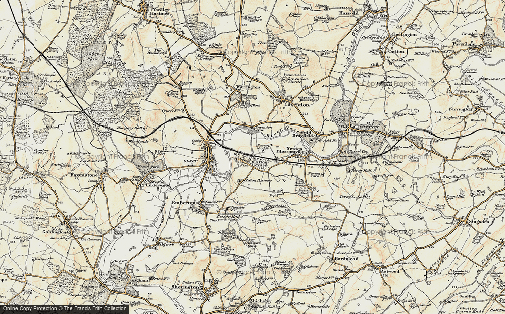 Old Map of Clifton Reynes, 1898-1901 in 1898-1901