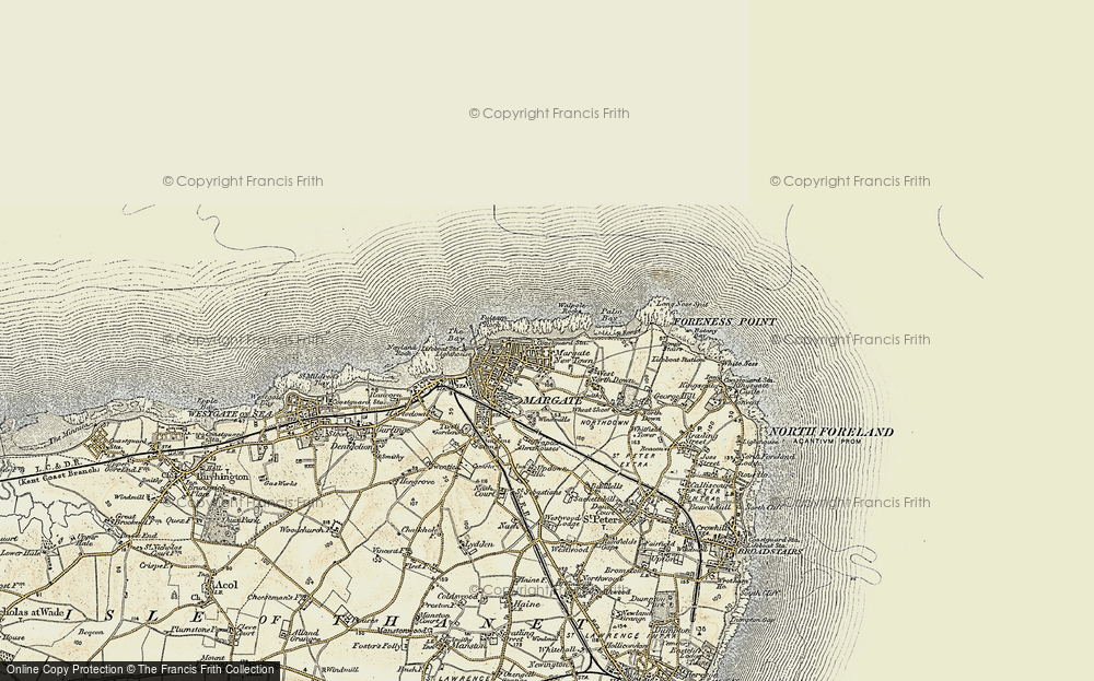 Old Map of Cliftonville, 1898-1899 in 1898-1899