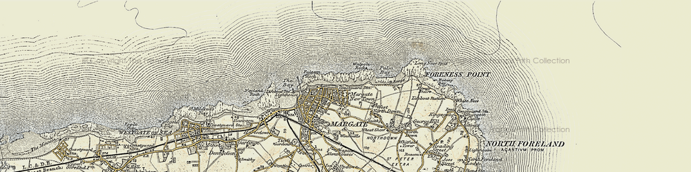 Old map of Cliftonville in 1898-1899