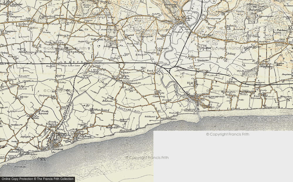 Old Map of Climping, 1897-1899 in 1897-1899