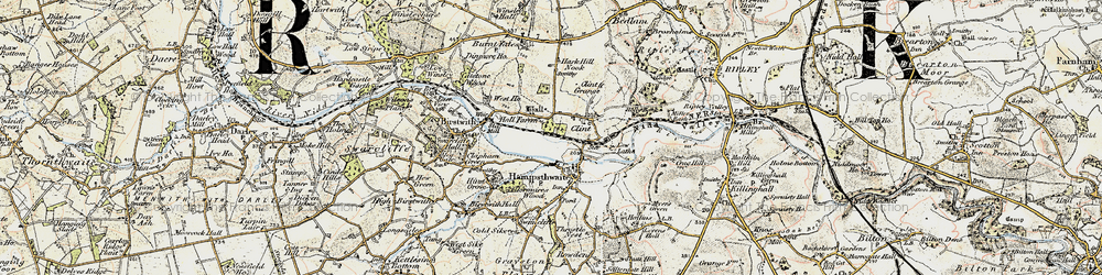 Old map of Clint in 1903-1904