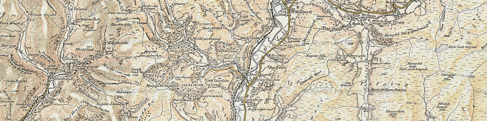 Old map of Clipiau in 1902-1903