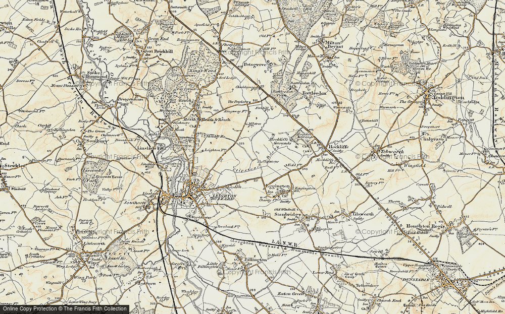 Old Map of Historic Map covering Leighton Buzzard Railway in 1898-1899