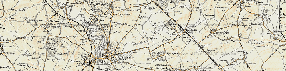 Old map of Leighton Buzzard Railway in 1898-1899
