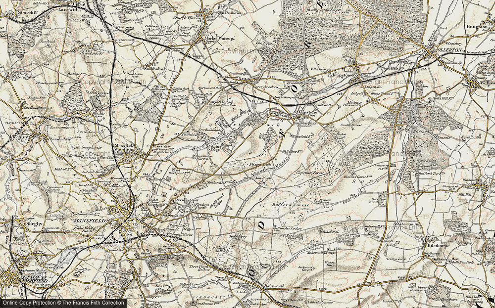 Old Map of Clipstone, 1902-1903 in 1902-1903